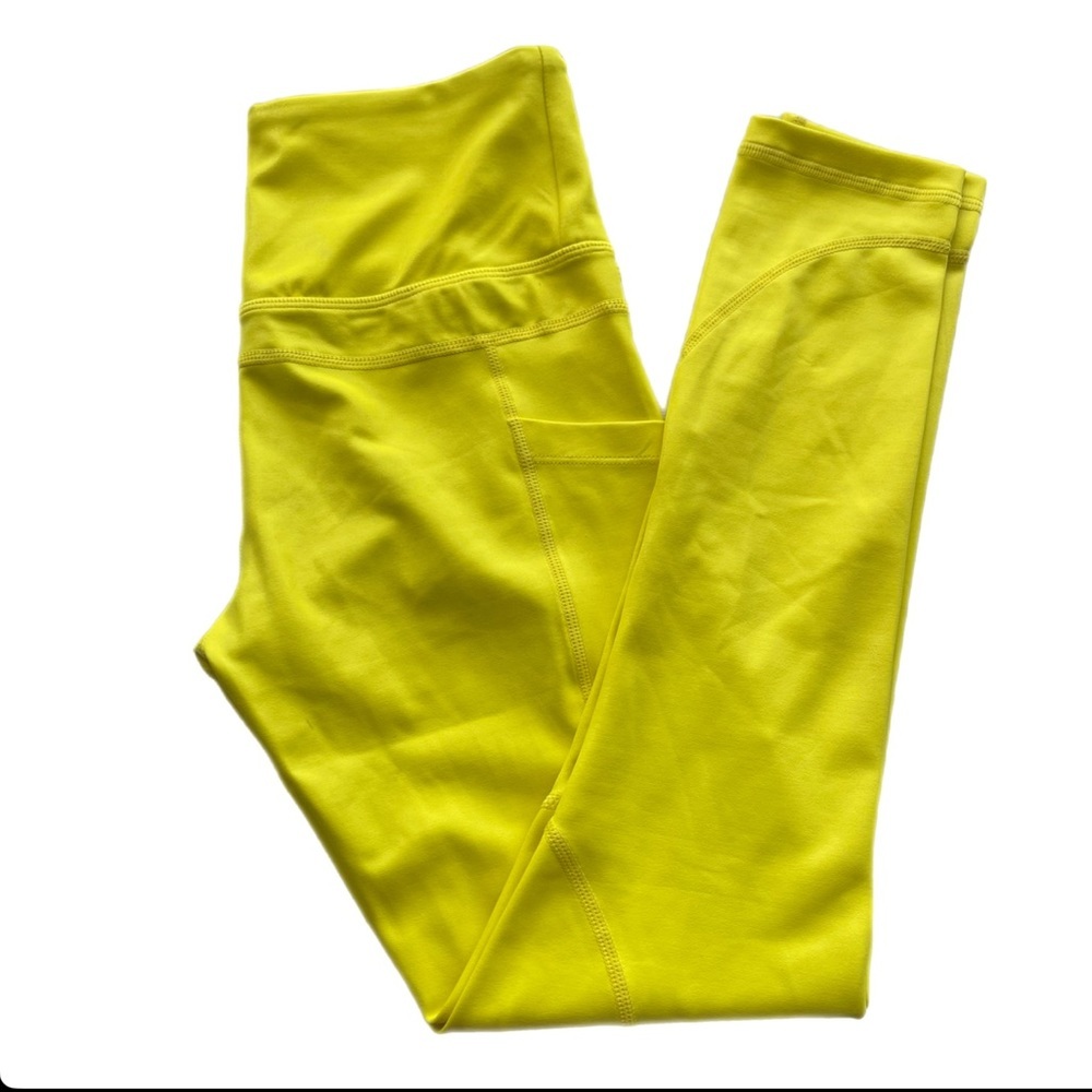 Zyia Active Hi-rise Light N Tight Leggings Womens Size 2 Neon Yellow Metallic